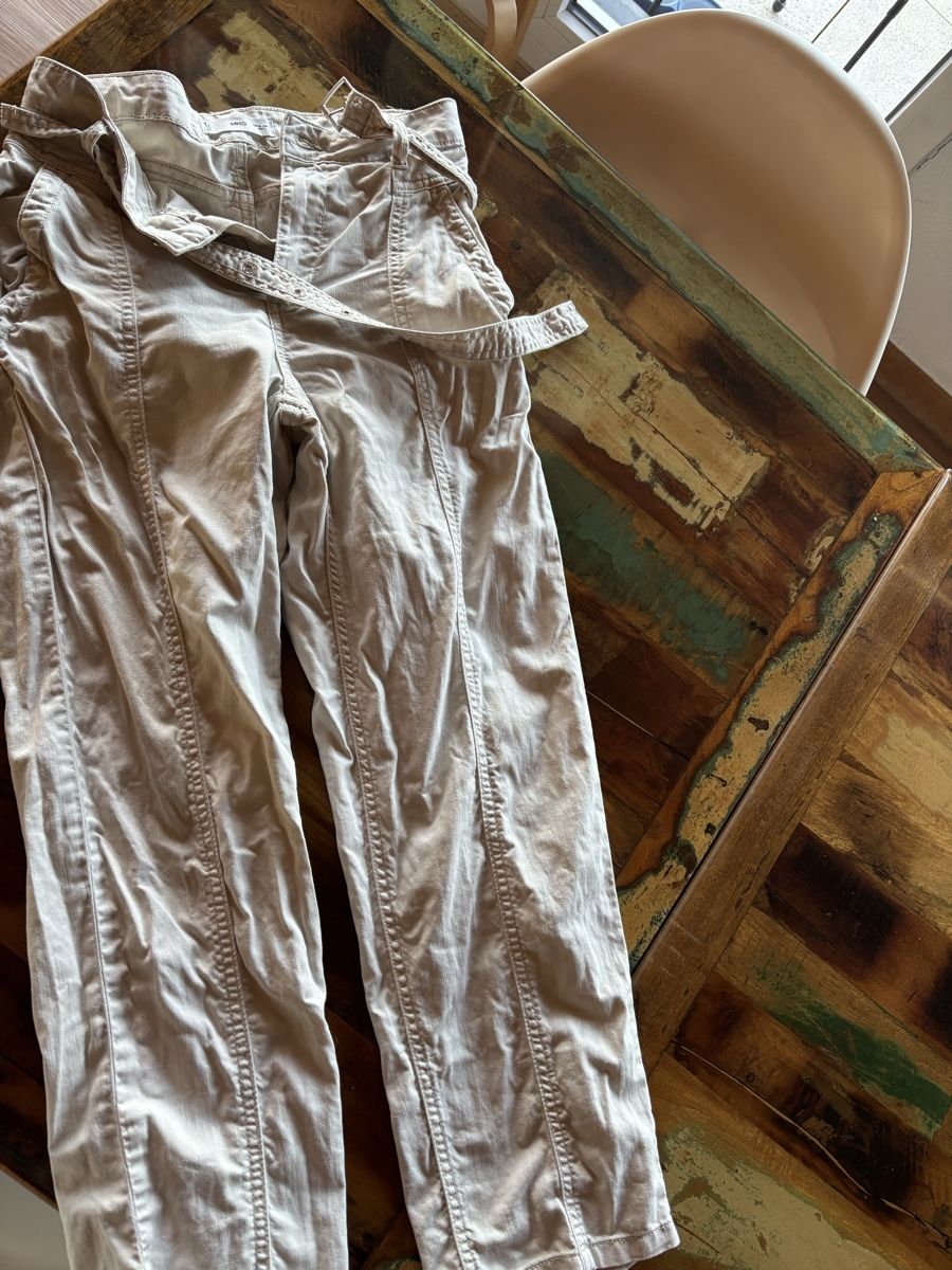 Mango Pantaloni: Stoffhose | offwhite | Grösse 34 | 100%Cotton – Usato da Jegenstorf venduto da vanisaem