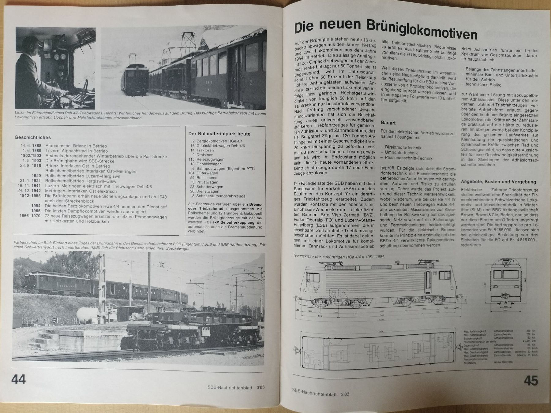 Riviste & Magazine: SBB CFF FFS Nachrichtenblatt von 1983 – Usato da Schwanden Sigrisw venduto da pho_2mc9 8