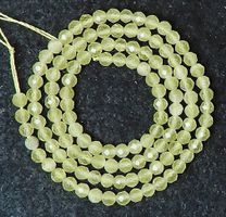 1 Strang echte schöne Peridot Perlen 3  mm facettiert
