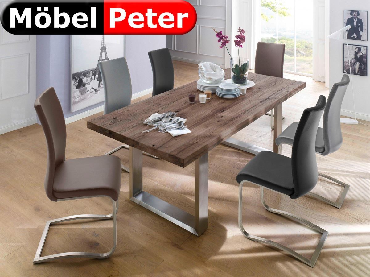 Tavoli: Esstisch Eiche Massiv + Kufen 180x100cm – Nuovo e nell'imballaggio originale da Kölliken venduto da moebel-peter