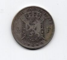 (728) Belgien, 2 Francs 1866, ss