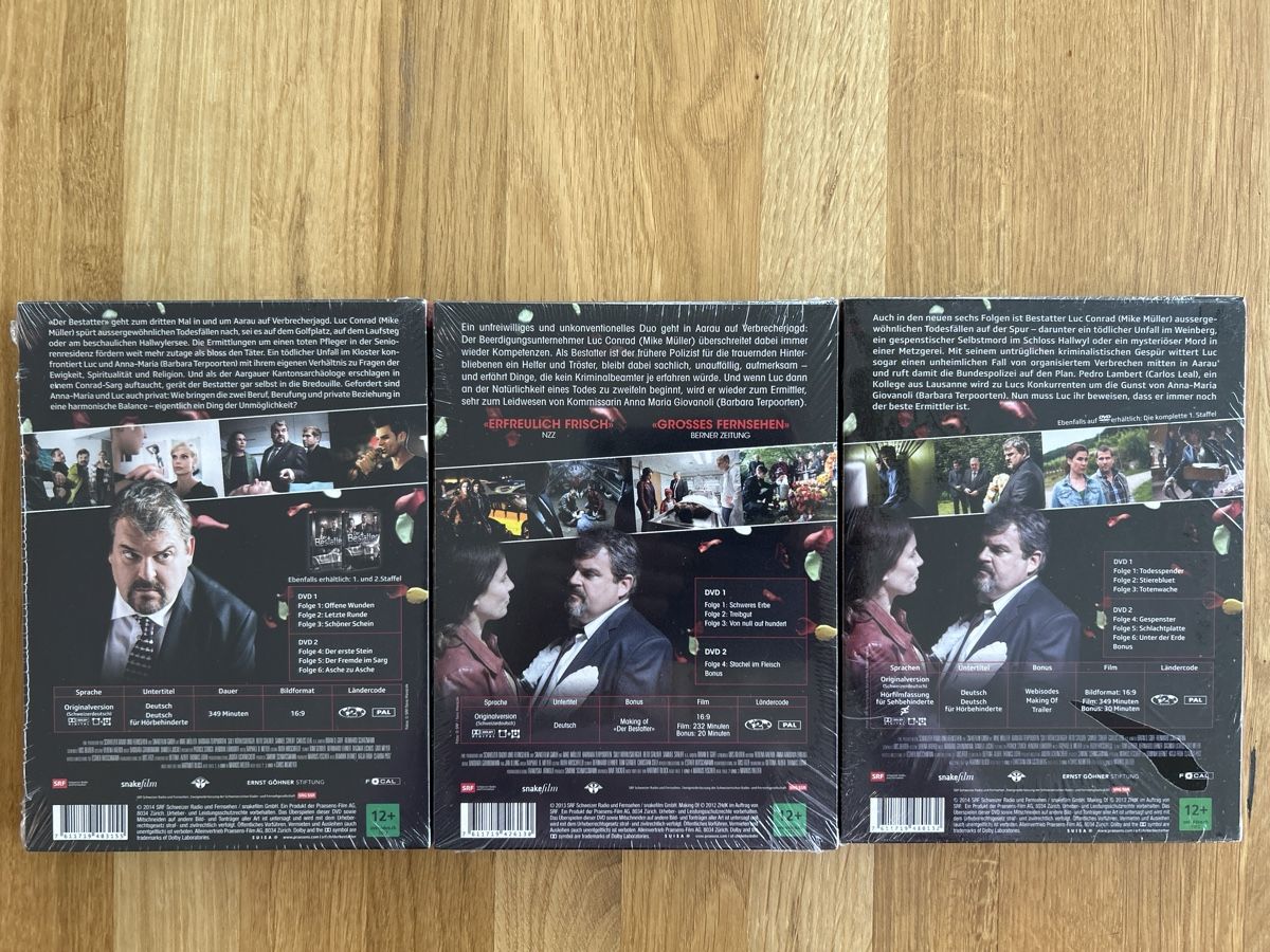 Tutti i DVDs: Der Bestatter Staffel 1-3 DVD – Nuovo e nell'imballaggio originale da Uffikon venduto da Frosch1506 1