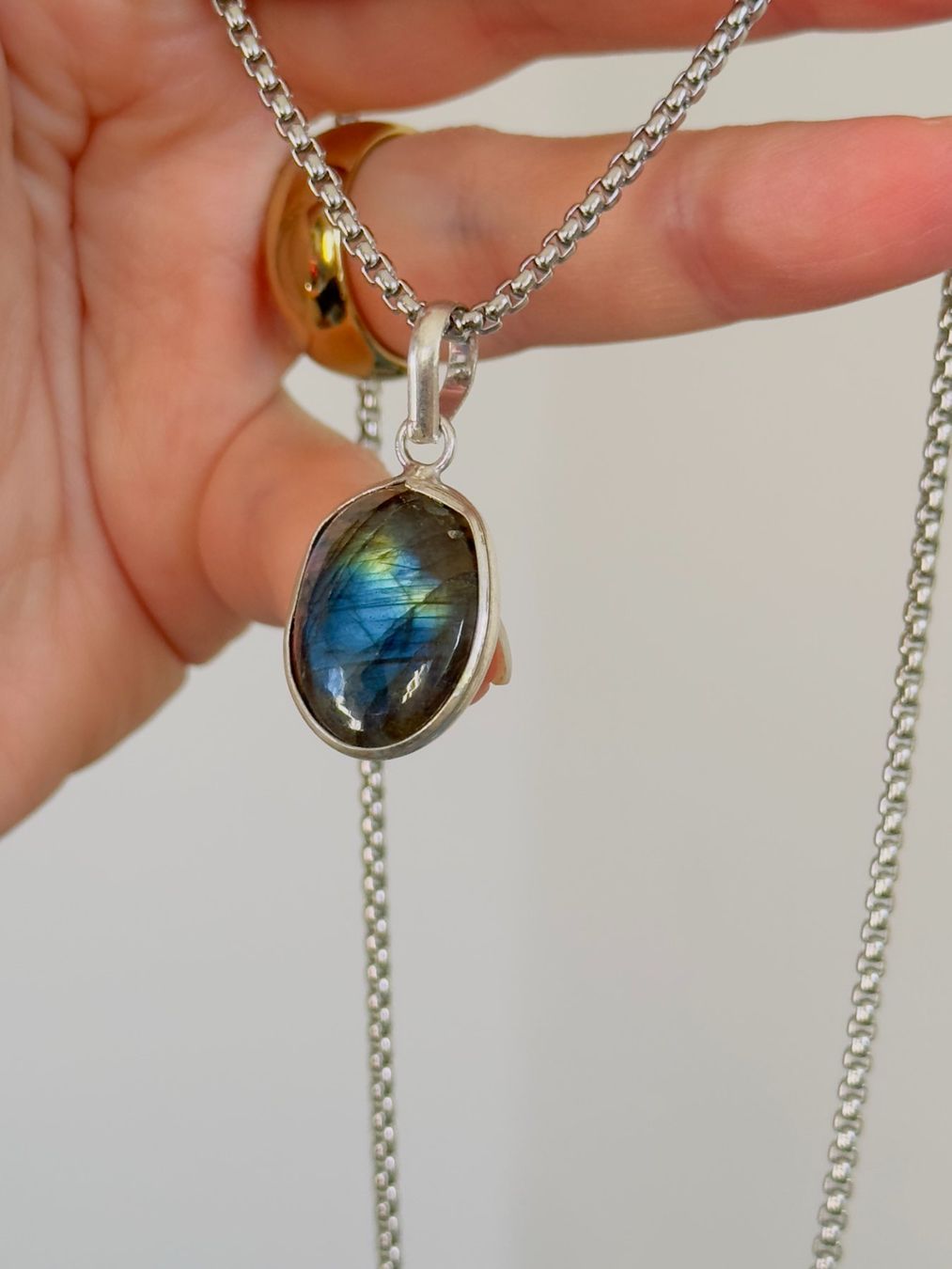 Catenine: Fashionable labradorite necklace – Nuovo e nell'imballaggio originale da Genève venduto da AGBERG 7