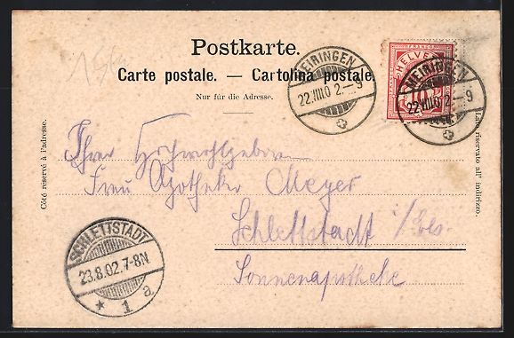 Cartoline postali: Meiringen, Häusergruppe im Haslethal, R – Usato da Berlin venduto da bartko-reher 1
