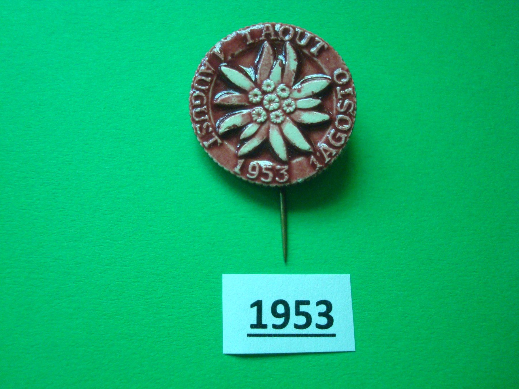 Placchette & Badge: Abzeichen 1. August 1953 – Usato da Riehen venduto da Baerewaegli
