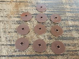 lego 2723 lot de 10 pièces Reddish Brown Technic, Disk 3 x 3