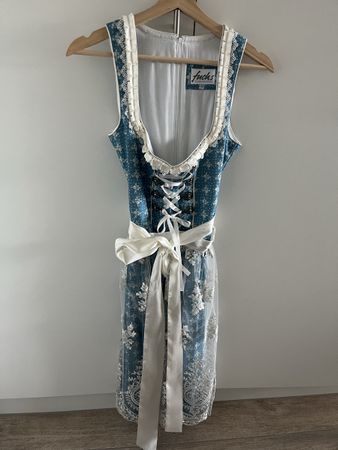 Neues Marken Dirndl, blau/weiss, Gr. 34