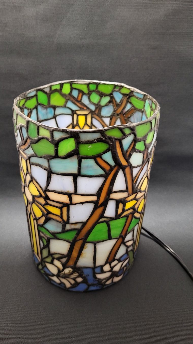 Lampade: Tischlampe aus Tiffany-Glas – Usato da Basel venduto da spinne02 2