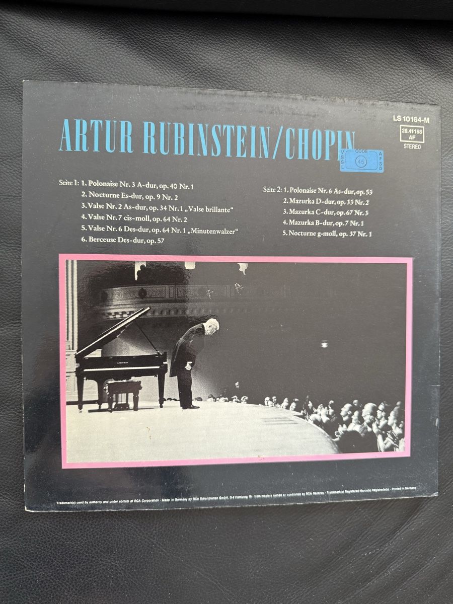 Dischi in vinile: Rubinstein spielt Chopin - Schallplatte LP – Usato da Goldach venduto da Messerguru 2