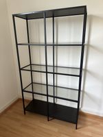 schwarzes metall regal mit glas etagen ☆
