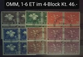 3526) Ämter, OMM, 1-6, ET im 4-Block Kt. 46.-