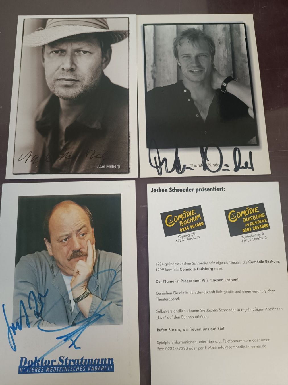 Autografi: Film  - 4x handsignierte Karten Set – Usato da Menziken venduto da Artographs 1