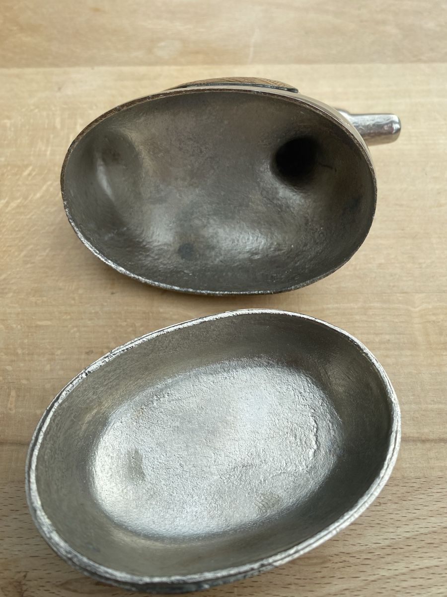 Tutte le decorazioni: Metall-Ente, versilbert mit Messingflügel, Deko Figur – Usato da Wiesendangen venduto da argon03 3