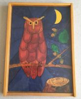 🟡Vintage Holz Puzzle Eule Mid-Century 50er 60er Jahre