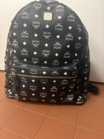 MCM Stark Rucksack Backpack Visetos Schwarz