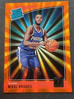 Mikal Bridges 2018 Donruss Orange Laser Rated Rookie Knicks
