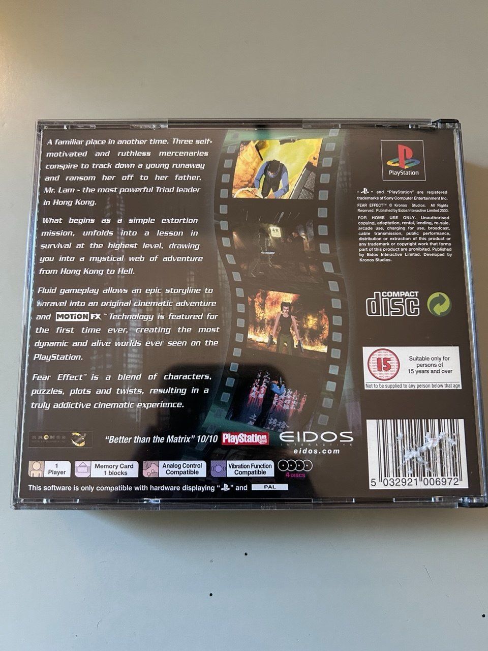 Sony Giochi: Fear Effect Sony PlayStation 1 – Usato da Giubiasco venduto da LorisVale 1