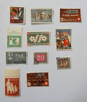 Konvolut von 11 alten Briefmarken