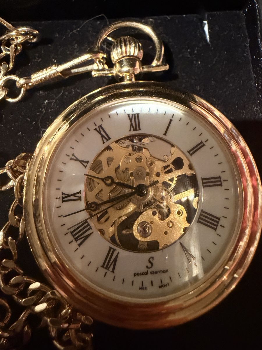 Orologi: Taschenuhr Pascal Szerman Skelett Goldfarben mit Kette – Nuovo (secondo la descrizione) da Bergdietikon venduto da mimxmy 1