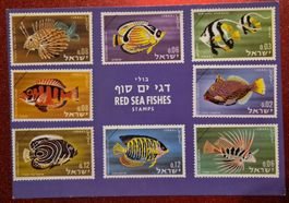 Karte Briefmarken Israel Red Sea Fishes
