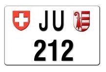 Ecriteaux: Plaque moto JU 212 – Neuf avec emballage d'origine à Delémont par OVJ