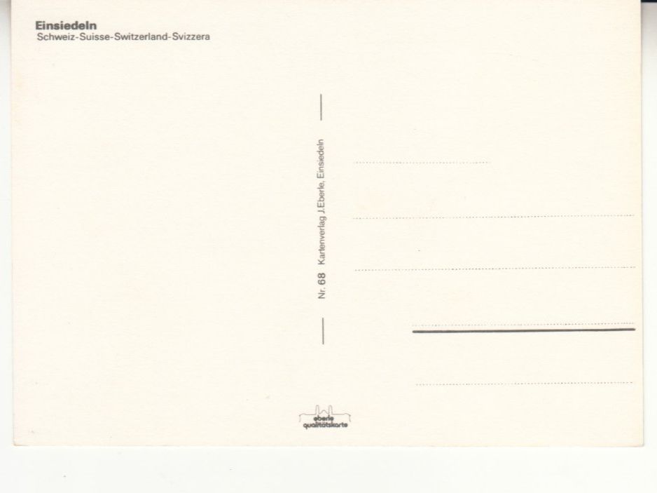 Cartoline postali: Einsiedeln ca. 1970 – Usato da Bürglen TG venduto da StampGraf 1
