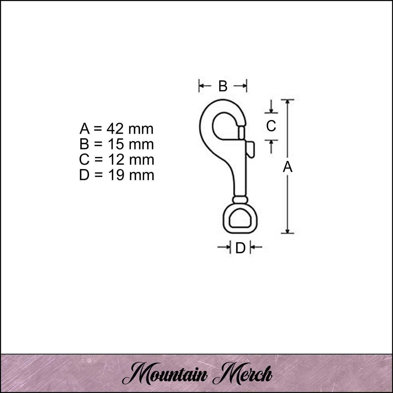Attrezzatura da arrampicata: Karabiner silbern 20 mm – Nuovo e nell'imballaggio originale da Wiesenberg venduto da mountain-merch 1