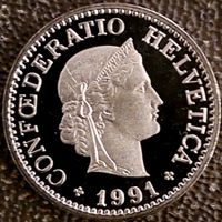 10 Rappen 1991 stgl. / aus Münzsatz
