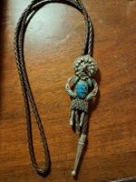 Vintage Navajo Kachina Bolo Tie Indianer Schmuck
