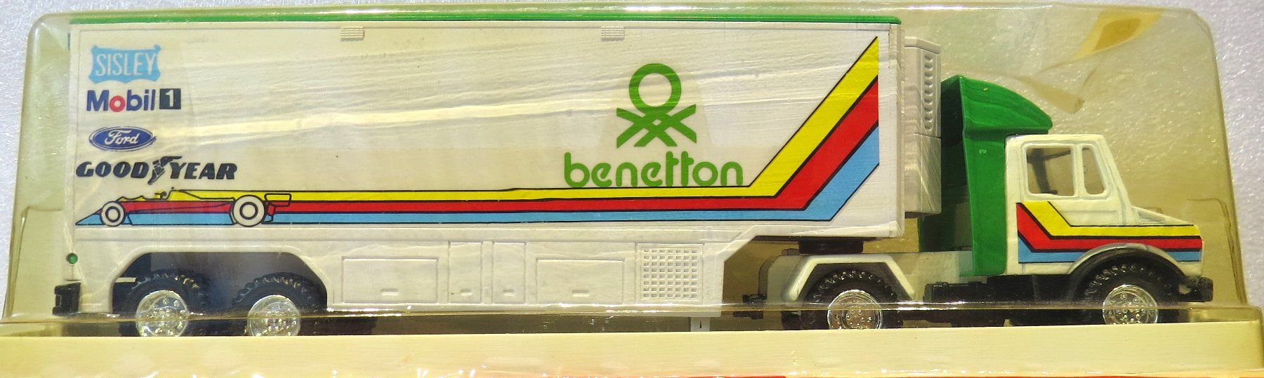 Benetton Modellini d'auto: Benetton Formel 1 Renntransporter – Nuovo e nell'imballaggio originale da Ettingen venduto da campione_1 1