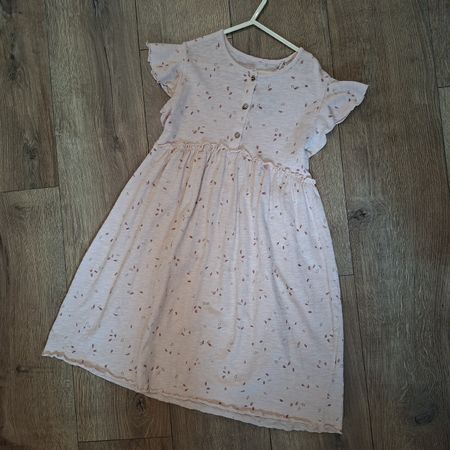 Vestito Play Up bambina, rosa stampa foglie taglia 6Y