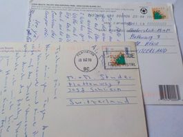 Amerika, Kanada, 2 Karten mit Marken