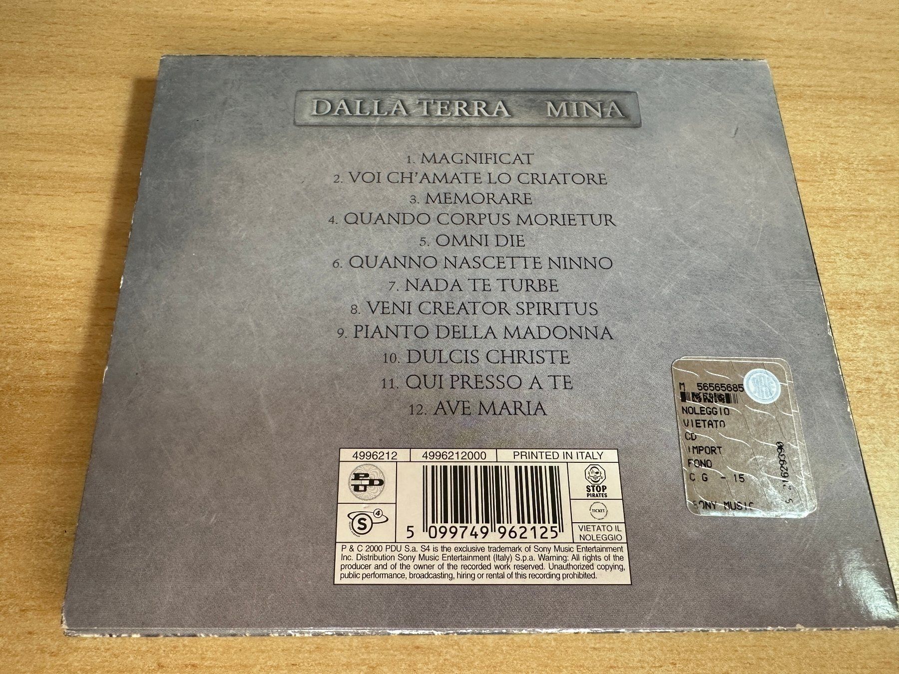 CD: K9 Mina – Dalla Terra – Usato da Rikon im Tösstal venduto da Alpenmutz 1