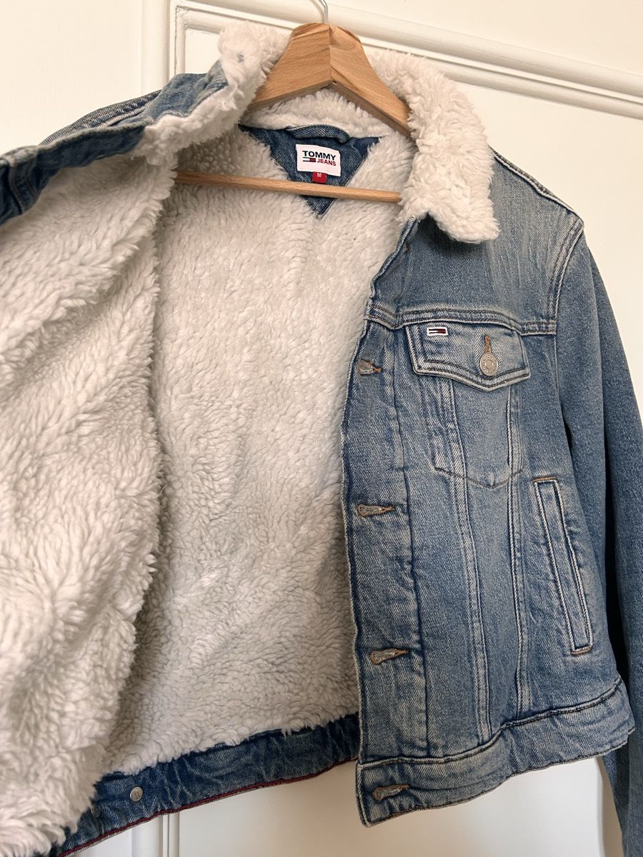 Jacken: Tommy Jeans Denimjacke mit Lammfellfutter – Neu (gemäss Beschreibung) aus Basel von mari.ah 1