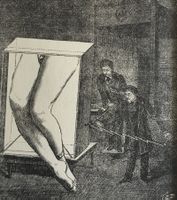 Max Ernst  "Die 100-köpfige Frau"   ZINKÄTZUNG