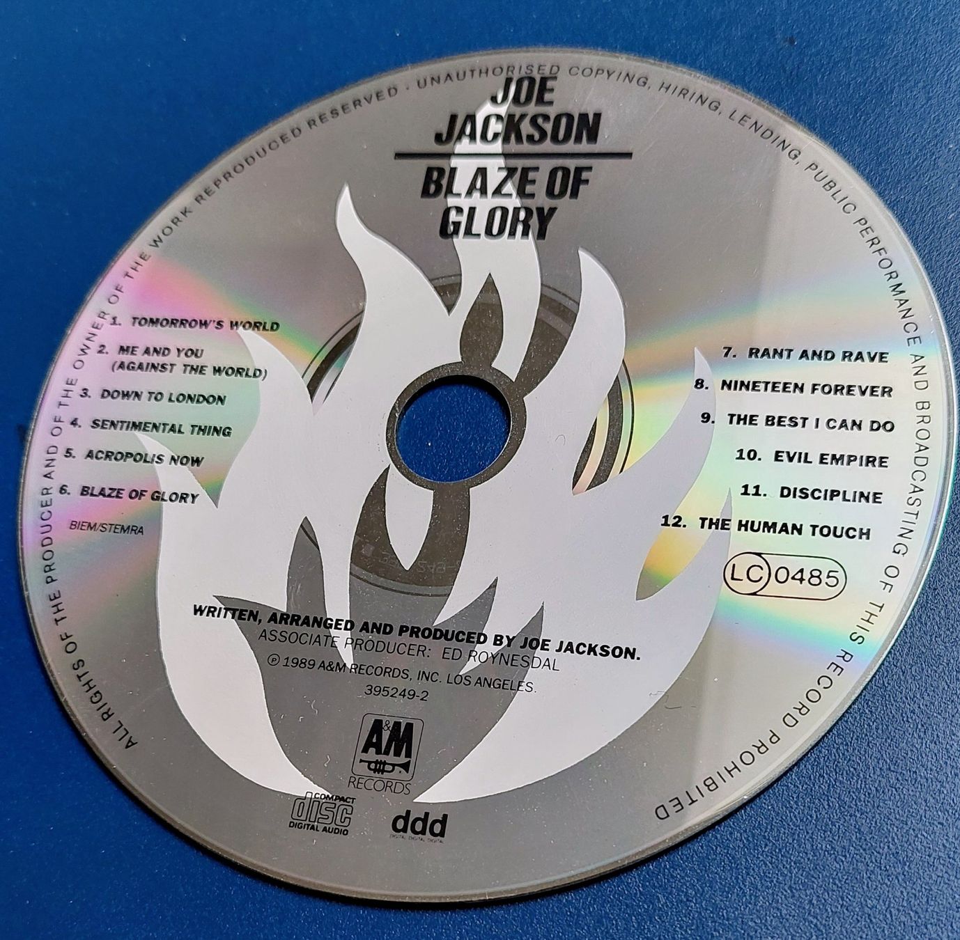 CD: CD Joe Jackson - Blaze of Glory – Usato da Allmendingen b. BE venduto da MMC-MuMeCo 1