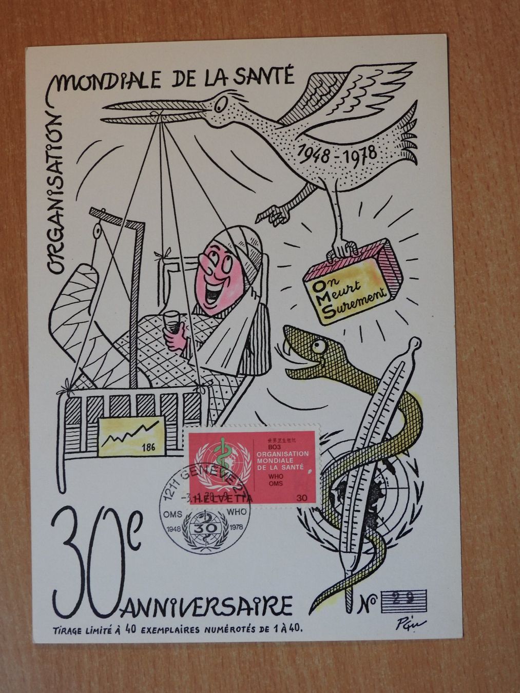 Alle Briefmarken: OMS 1978 Grosse Maximum Karte, Nummeriert mit Nr.29 – Gebraucht aus Rain von Sterne13