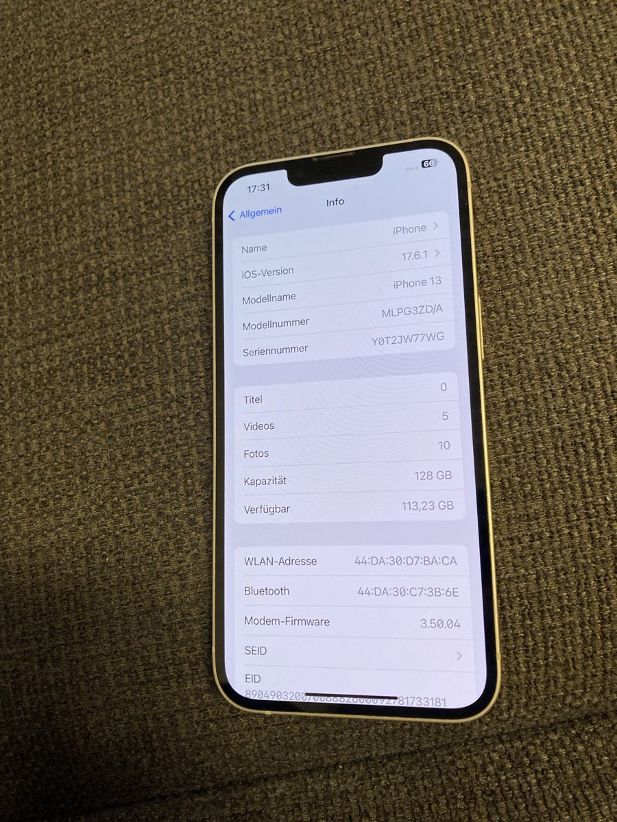 Apple Telefoni cellulari / Smartphones: iPhone 13 128 gb – Usato da Schaan venduto da meh_zd8z 2