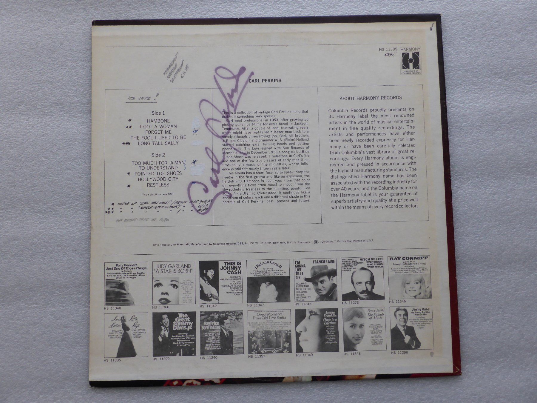 Dischi in vinile: VINYL  LP  CARL PERKINS mit ORIGINAL UNTERSCHRIFT – Usato da Küssnacht am Rigi venduto da Sunnestrahl 3