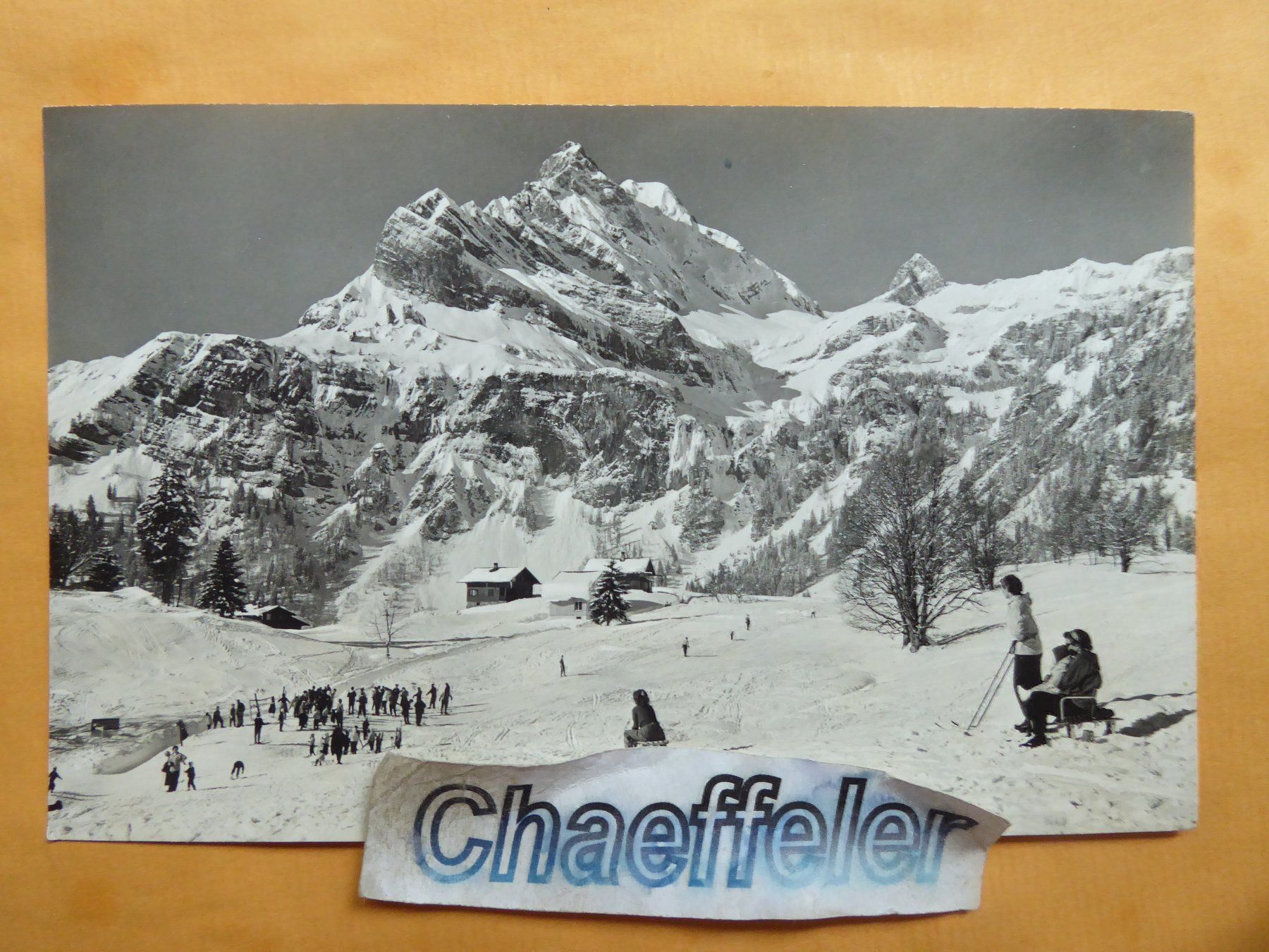 Ansichtskarten: Braunwald, Uebungsfeld der Skischule – Gebraucht aus Zürich von Chaeffeler
