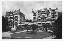 Souvenir de MONTREUX - Hotel LORIUS 1935