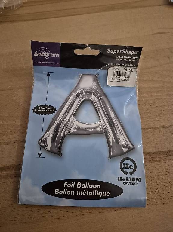 Toutes les décorations: Folienballon "A" - neu & originalverpackt – D'occasion à Buttisholz par Ottilia31