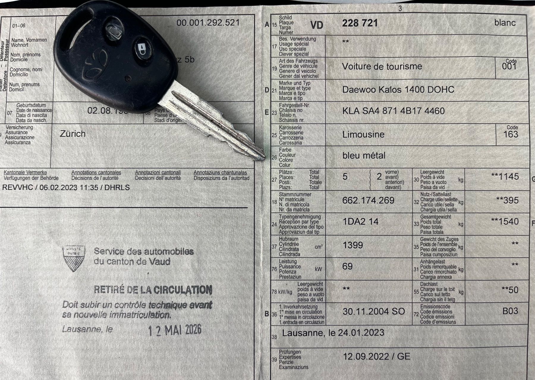 Daewoo Automobili: Daewoo Kalos 1400 DOHC automatique – Usato da Ependes VD venduto da Babystyle 8