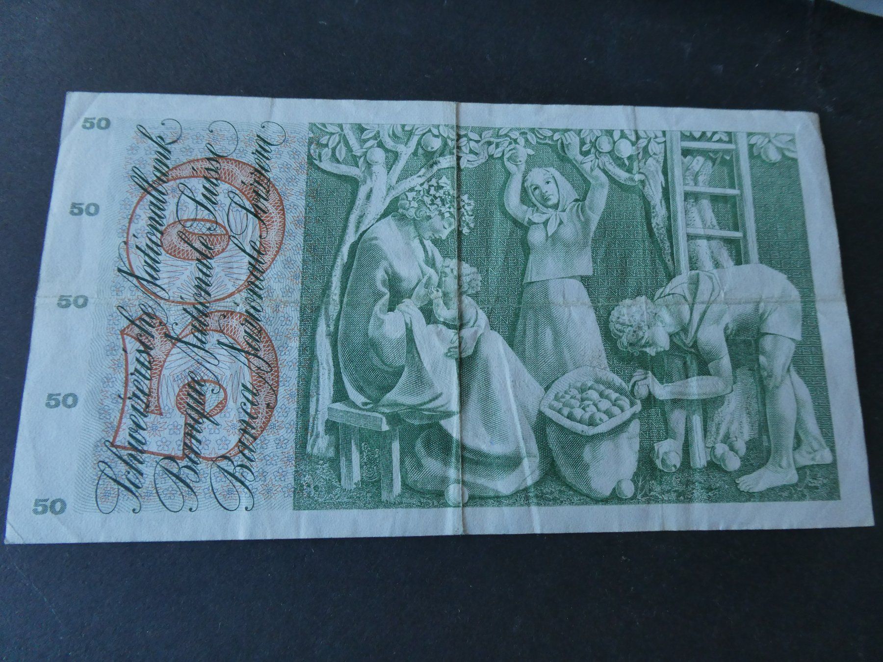 Billets de banque: Schweiz 1972, 50 Franken – D'occasion à Hinterforst par Rohusri 1