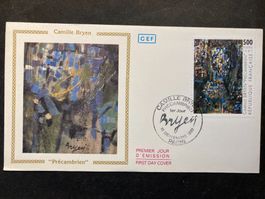 Frankreich 1987 illustr. FDC Kunst Camille Bryen Präkambrium