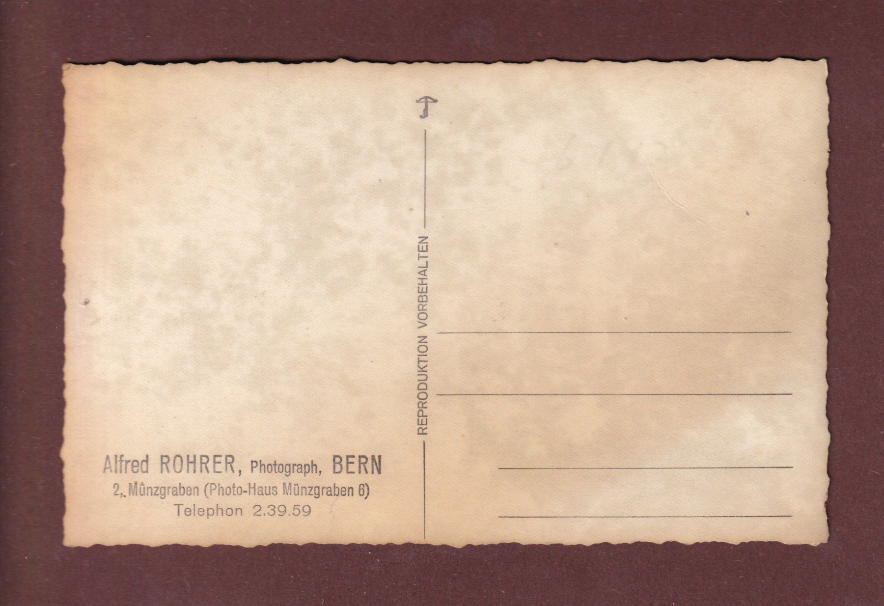 Ansichtskarten: Photo Rohrer BERN - Alter Mann – Gebraucht aus Pully von nicecards-shop 1