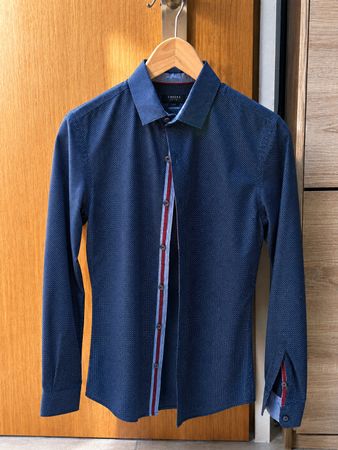 Chemise Creeks City homme bleu ajustée XS