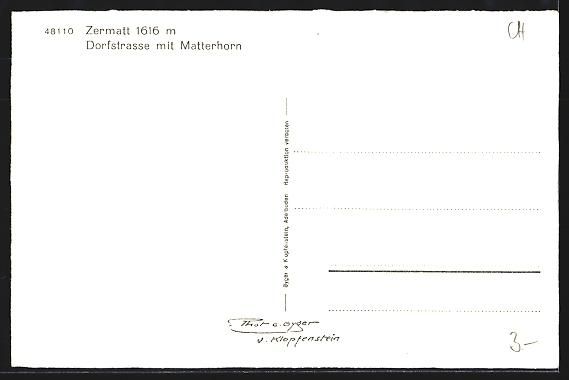 Cartoline postali: Zermatt, Dorfstrasse mit Drogerie Sturze – Usato da Berlin venduto da bartko-reher 1