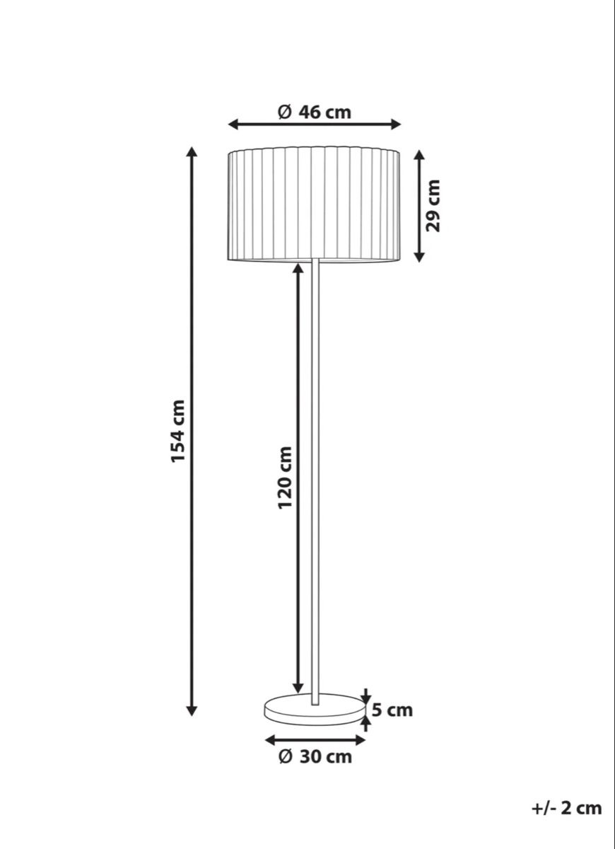 Lampen: Stehleuchte mit Stoffschirm in Rillenoptik – Gebraucht aus Winterthur von leimaj 4