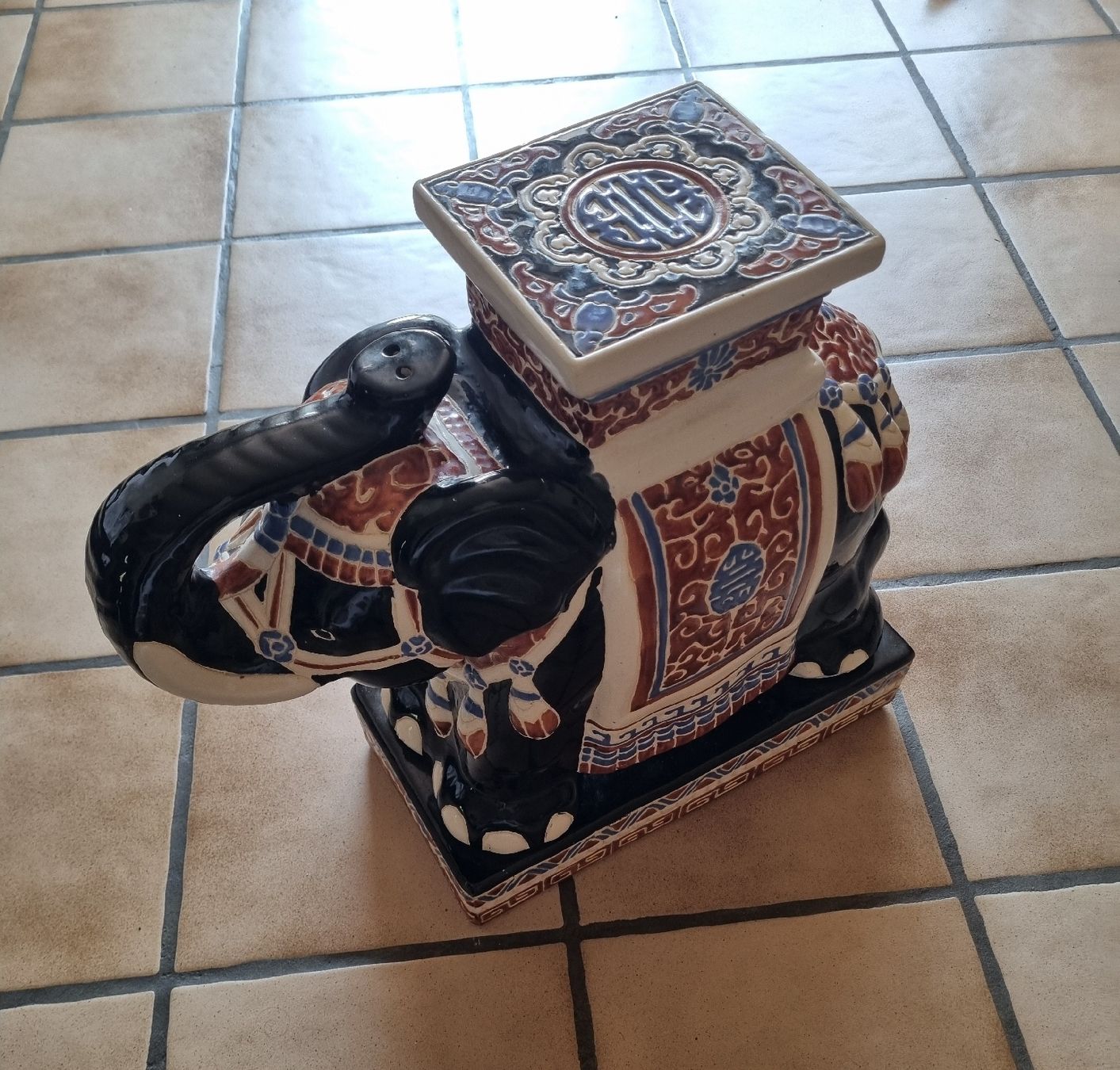 Statuette: Deko-Elefant, Keramik glasiert – Usato da Derendingen venduto da ada_l9pb